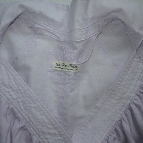 We The FREE PEOPLE Sz XS Sunray Croped Oversized Cotton Babydoll Top Blouse - Picture 4 of 11